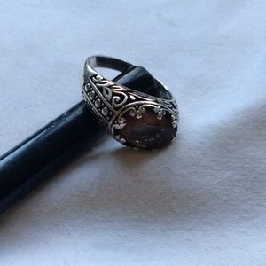 Mens Vintage Sterling Silver 925 Ring Alexandrite